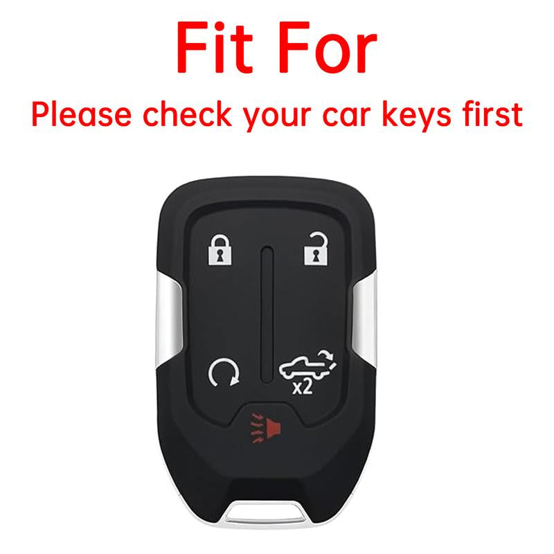 5-Button Key Fob Cover for Chevy Silverado & GMC Sierra 2019-2023 1500 2500HD 3500HD Truck Accessories Protection