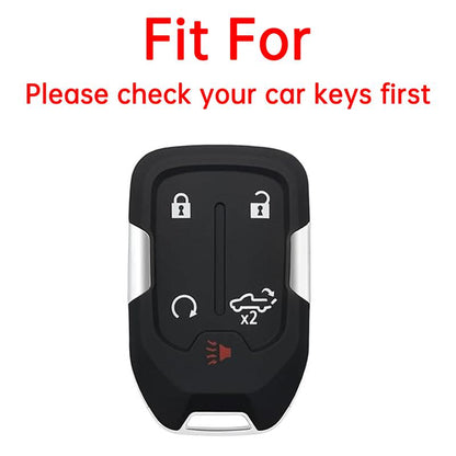 5-Button Key Fob Cover for Chevy Silverado & GMC Sierra 2019-2023 1500 2500HD 3500HD Truck Accessories Protection