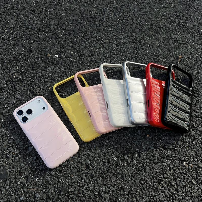 Down Jacket Phone Case Compatible with Iphone 17/16 Pro Max Personalized Solid Color 15/14P Shockproof
