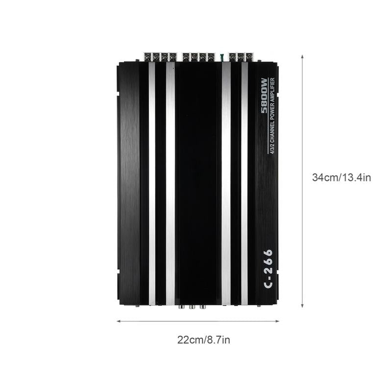 Car Power Amplifier 12V 4 Channel High Power Aluminum Alloy Car Audio Amplifier