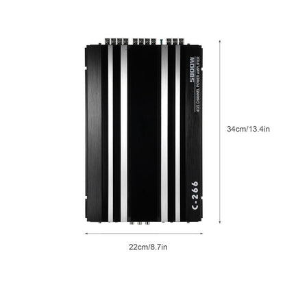 Car Power Amplifier 12V 4 Channel High Power Aluminum Alloy Car Audio Amplifier