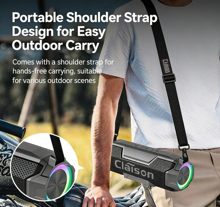 Claison Boombox 5 Multifunctional Waterproof Outdoor Speaker with RGB Ambient Light Bluetooth 5.3 Hi-Fi Lossless Sound Quality