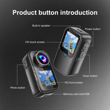 NUISK 4K 60FPS 30MP Action Camera with Front LCD & Touch Rear Screens 128GB Waterproof Underwater Camera 5X Zoom Remote Control Wearable Body Cam