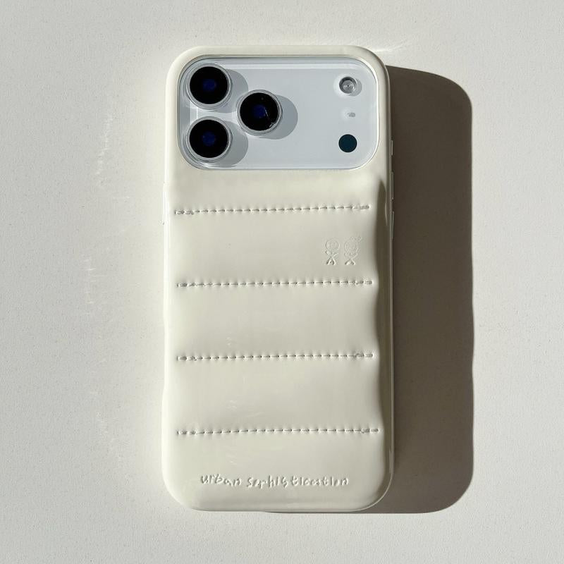 Down Jacket Phone Case Compatible with Iphone 17/16 Pro Max Personalized Solid Color 15/14P Shockproof