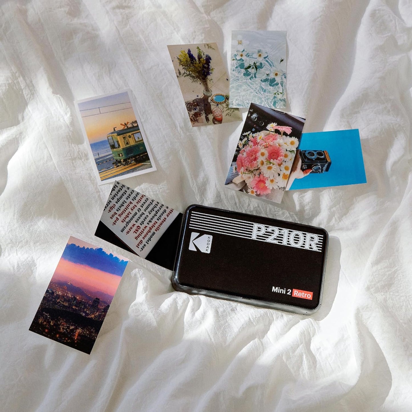 Mini 2 Retro 4PASS Portable Photo Printer, 2.1X3.4 Inches, Instant Picture Printer for Iphone and Android, Photo Printer Gift, 38 Sheets Bundle, White