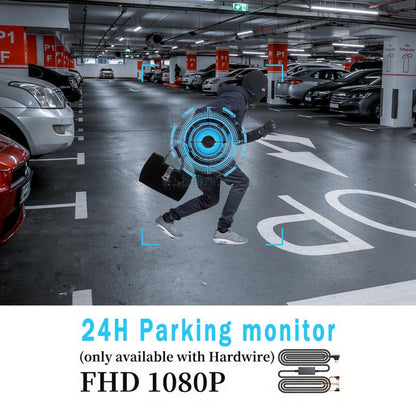 BCUOZ 4 Channel Dash Cam Front and Rear inside 24H Security Parking Monitor 1080P FHD 360 Degree View with IR Night Vision for Cars Left Right