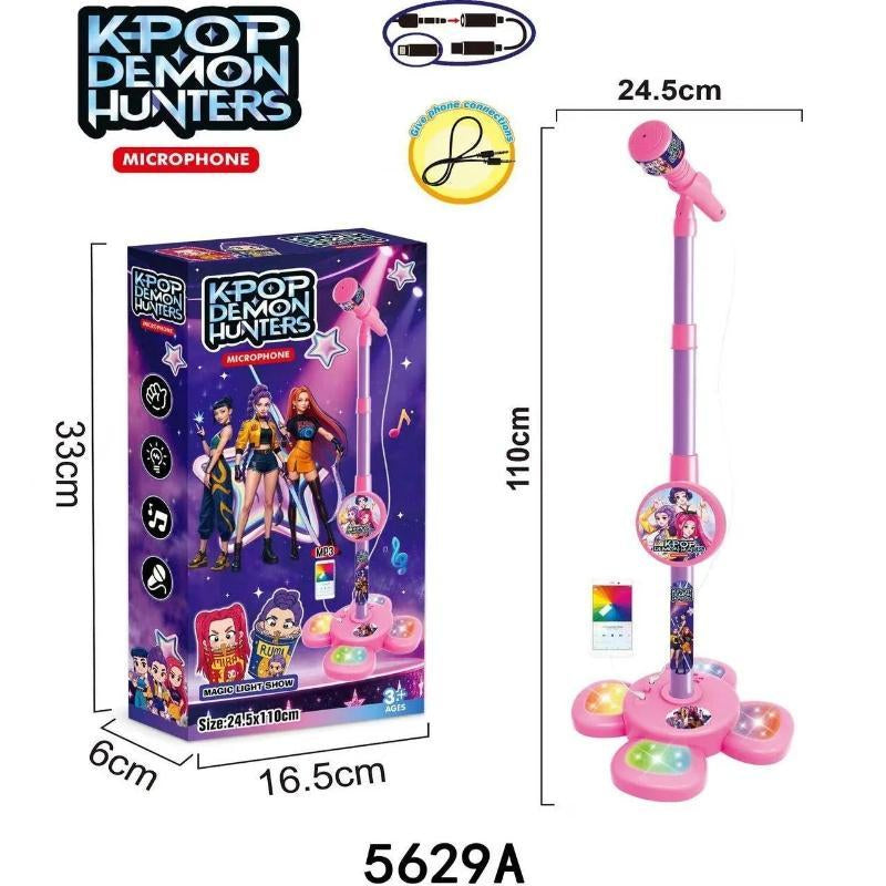 Kids Karaoke Machine with Microphone & LED Lights - Singing Machine Toy, Music Player, Birthday Gift for Girls & Boys