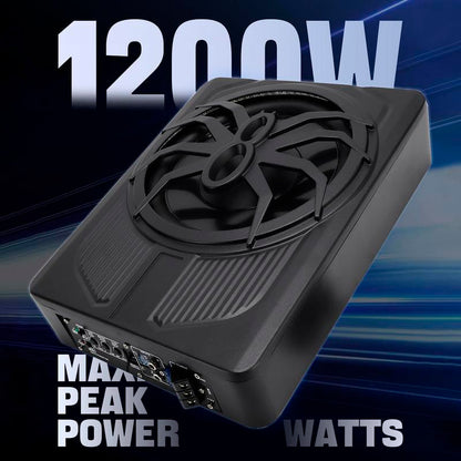 Car Subwoofer 10"12V Slim under Seat Powered Car Subwoofer for Car SUV MPV