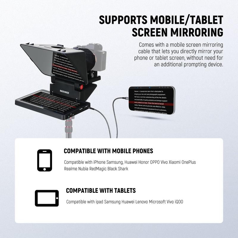 NEEWER X11 2-In-1 Teleprompter with Monitor