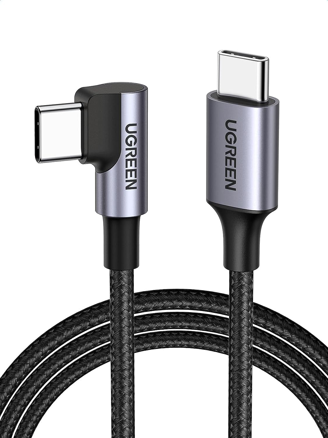 Right Angle USB C Cable 6.6FT 2-Pack, 60W USB C to USB C Cable 90 Degree Type C Cable for Iphone 17/16, Macbook Pro/Air, Ipad Pro 2022/Air 5/Mini 6, Galaxy S25/S24/S23, Pixel 10/9, Switch