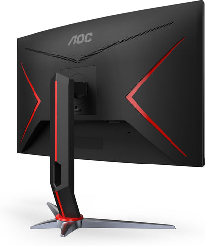 C27G2Z 27" Curved Frameless Ultra-Fast Gaming Monitor, FHD 1080P, 0.5Ms 240Hz, Freesync, 2 X HDMI 2.0, 1 X Display Port, Height Adjustable, Xbox PS5 Switch Ready, 3-Year Zero-Bright-Dot