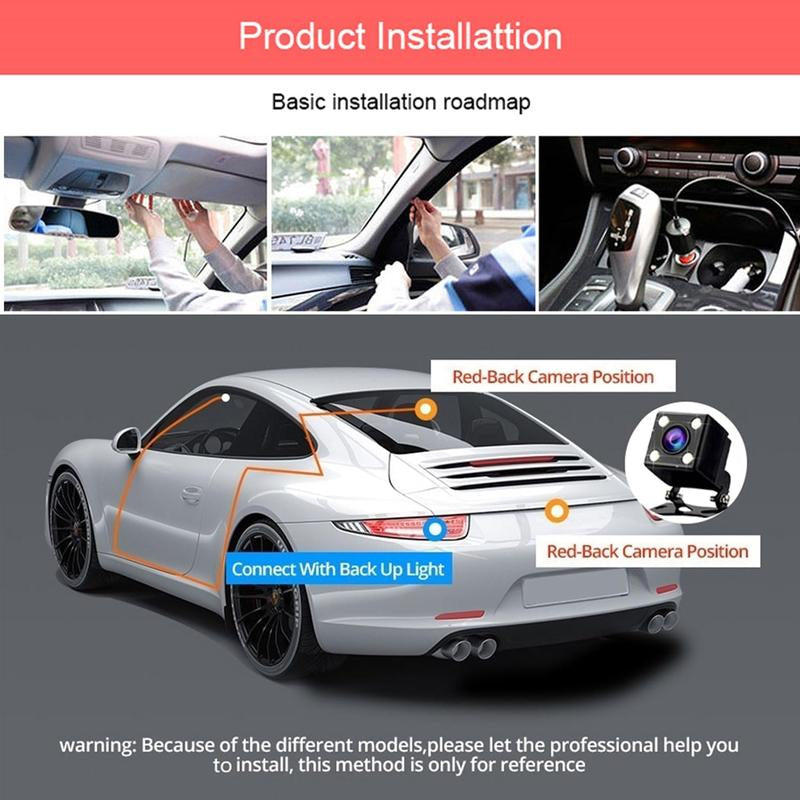 Multi-Channel Dashcam with Night Vision 4-Channel 1080P Recorder 256GB Memory Card Video Surveillance System Camera