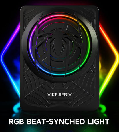 VIKEJIEBIV 1200W RGB Subwoofer, Slim Underseat Car Subwoofer and Amp Package with RGB Beat-Synced Light, Individual Control for Low Pass/Gain/Boost Bass, Deep Bass Perfect for Truck/Suv/Jeep/Mpv