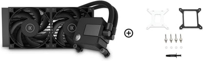 AIO Basic 240Mm All-In-One Liquid CPU Cooler with -Vardar High-Performance PMW Fans, Water Cooling Computer Parts, 120Mm Fan, Intel 115X/1200/2066, AMD AM4