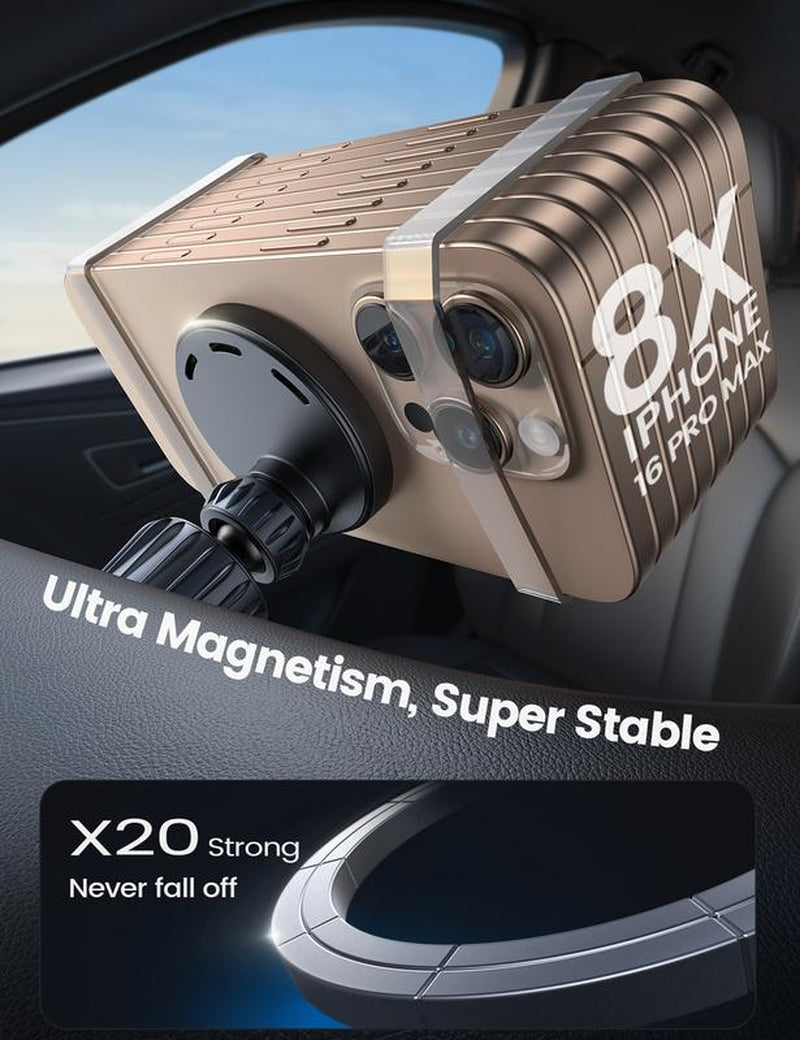 Lamicall 15W Magsafe Car Charger Mount – [2-In-1 Vent Clip & Dashboard Adhesive] Fast Wireless Magnetic Phone Holder for Iphone 16/15 Pro Max Adjustable #Tiktokshopblackfriday #Tiktokshopcybermonday