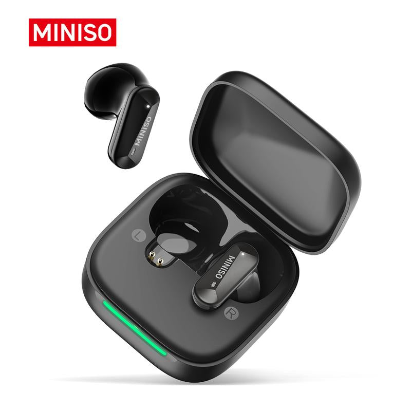 MINISO MS119 TWS True Wireless Earbuds Bluetooth Headphones, Bluetooth 6.0, 30H Long Playtime, IPX5 Water-Resistant, 2 Mics for Clear Calls, Deep Bass Sound Earphones