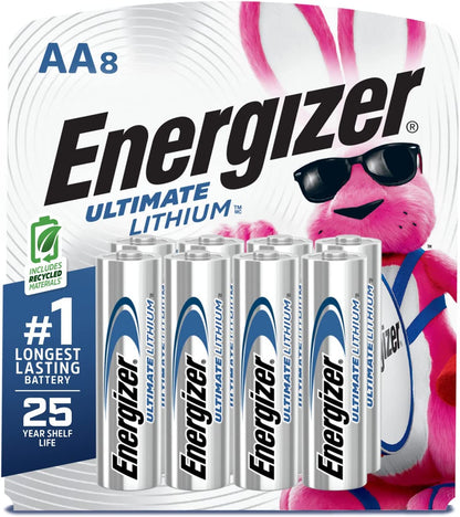 Ultimate Lithium AA Batteries (8 Pack), 1.5V Lithium Double a Batteries