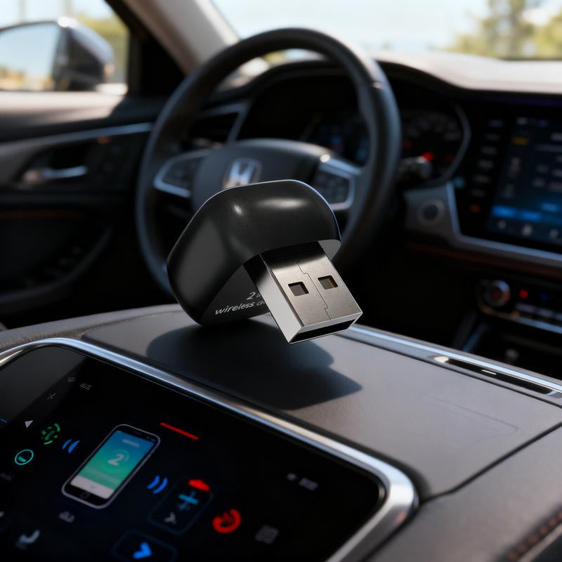 Wireless Carplay Adapter for Iphone& Android,2-In-1 Carplay Dongle,Upgrade Wired to Wireless Carplay Adapter,Cars with USB-A & Type-C Extension Cables,Stable Control,Plug and Play (Black)