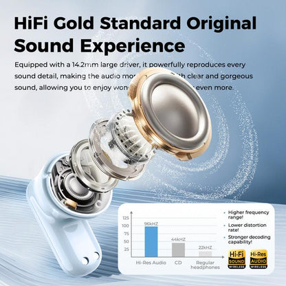 MINISO MS119 TWS True Wireless Earbuds Bluetooth Headphones, Bluetooth 6.0, 30H Long Playtime, IPX5 Water-Resistant, 2 Mics for Clear Calls, Deep Bass Sound Earphones