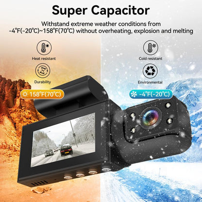 HD 1080P Car Dash Cam,Front &Rear Dual-Lens Car Video Recorder with Night Vision,Dashboard Wide Angle Driving Recorder, Dash Camera for Car, Dashcam, Automotive,Vehicle,Car DVR