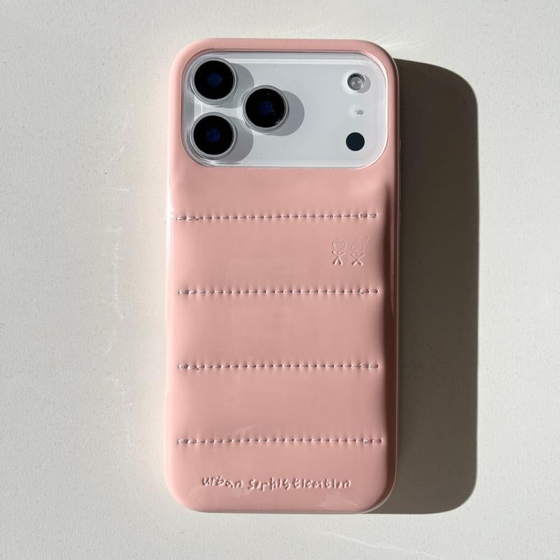 Down Jacket Phone Case Compatible with Iphone 17/16 Pro Max Personalized Solid Color 15/14P Shockproof