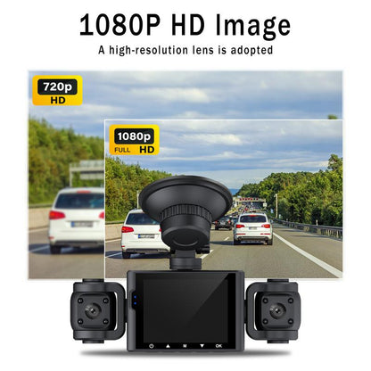 BCUOZ 4 Channel Dash Cam Front and Rear inside 24H Security Parking Monitor 1080P FHD 360 Degree View with IR Night Vision for Cars Left Right