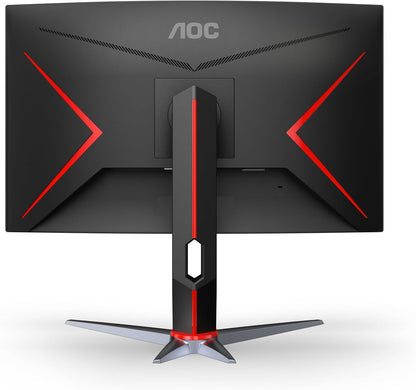 C27G2Z 27" Curved Frameless Ultra-Fast Gaming Monitor, FHD 1080P, 0.5Ms 240Hz, Freesync, 2 X HDMI 2.0, 1 X Display Port, Height Adjustable, Xbox PS5 Switch Ready, 3-Year Zero-Bright-Dot